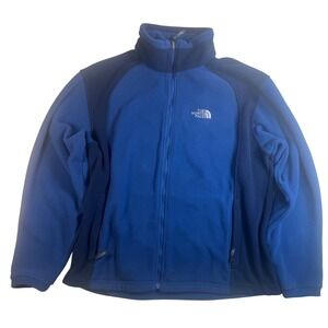 The North Face Blue Fleece Full Zip Jacket Mens Large Outdoors Coat